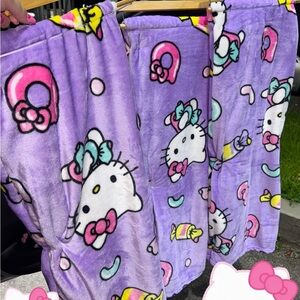 Hello Kitty Purple Plush Blanket